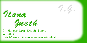 ilona gneth business card